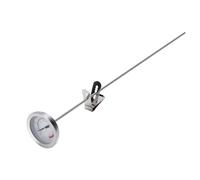 Fdit Thermomètre de Friture en Acier Inoxydable avec Clip de Casserole, 32 à 536 °F pour Cuisson Friture Huile Dinde, 0 à 280 °C Longue Sonde pour Lectures Précises de Température