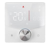Fdit Thermostat Intelligent, écran Tactile Numérique Non Programmable avec Rétroéclairage Réglable et Affichage Météo en Temps Réel pour Le Contrôle de la Température et Les économies