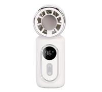 Fdit Ventilateur Clip Portable 5 Vitesses, Rotation 180° Rechargeable Silencieux Mini Ventilateur avec Batterie 3000mAh Plaque de Refroidissement Métal pour Voyage Bureau Plein Air (WHITE)