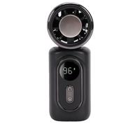Fdit Ventilateur Clip Portable 5 Vitesses, Rotation 180° Rechargeable Silencieux Mini Ventilateur avec Batterie 3000mAh Plaque de Refroidissement Métal pour Voyage Bureau Plein Air (BLACK)
