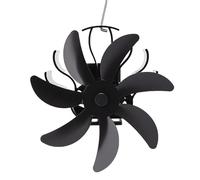 Fdit Ventilateur de Poêle à Bois en Alliage D'aluminium, Non électrique, alimenté par la Chaleur, pour Poêles à Bois et Cheminées, Flux D'air Thermique Efficace