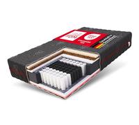 FDM Black Max Matelas 120x200 cm Épaisseur 28 cm Matelas à Ressorts Ensachés avec Mousse Visco Latex Coco Fermeté H3 H4 Deux Faces 7 Zones de Confort Housse Lavable Oeko-TEX Hypoallergénique