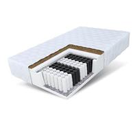 FDM Home Max Matelas 90x190 cm Épaisseur 24 cm Matelas à Ressorts Ensachés Fermeté H3 H4 Deux Faces 7 Zones de Confort Couche de Coco Housse Lavable Oeko-TEX Hypoallergénique