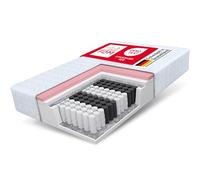 FDM Memory Matelas 80x200 cm Épaisseur 24 cm Matelas à Ressorts Ensachés avec Mousse Visco Fermeté H2 H3 Deux Faces 7 Zones de Confort Housse Lavable Oeko-TEX Hypoallergénique