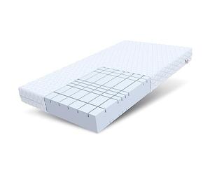 FDM Pearl Matelas 100x200 cm Mousse à Mémoire de Forme Épaisseur 16 cm Fermeté H4 Matelas à Deux Faces 7 Zones de Confort Housse Lavable Oeko-TEX Hypoallergénique