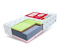 FDM Savona Matelas 160x200 cm Mousse à Mémoire de Forme Épaisseur 22 cm Fermeté H3 H4 Matelas à Deux Faces Mousse Visco Latex Coco Oeko-TEX Hypoallergénique Housse Lavable Aloe Vera