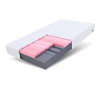FDM Select Max Double Matelas 140x200 cm Mousse à Mémoire de Forme Épaisseur 24 cm Fermeté H3 H4 Matelas à Deux Faces 7 Zones de Confort Housse Lavable Oeko-TEX Hypoallergénique