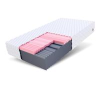 FDM Select Max Double Matelas 160x200 cm Mousse à Mémoire de Forme Épaisseur 24 cm Fermeté H3 H4 Matelas à Deux Faces 7 Zones de Confort Housse Lavable Oeko-TEX Hypoallergénique