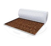 FDM Surmatelas Coco Topper 90x200 cm Dureté H4 Épaisseur 1 cm Antiallergique Oeko-Tex Blanc