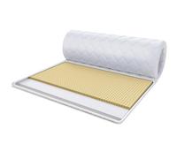 FDM Surmatelas en latex à froid - 90 x 200 cm - Dureté H2 - Hauteur : environ 4 cm - Convient aux personnes allergiques - Certifié Öko-Tex - Blanc