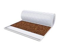 FDM Surmatelas en Mousse à Froid en Coco 140 x 200 cm Dureté H4 Hauteur env. 4 cm Convient aux Personnes allergiques Certifié Öko-Tex Blanc