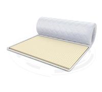 FDM Surmatelas Latex Max Topper 160x200 cm Dureté H3 Épaisseur 2 cm Antiallergique Oeko-Tex Blanc