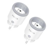 FDTEK Zigbee 3.0 Prise Intelligente, Contrôle à Distance, 16A Smart Plug Smart Life Application Sans Fil Prise de Télécommande avec Mode Minuteur et Mesure Actuelle pour Alexa & Google, 2PCS