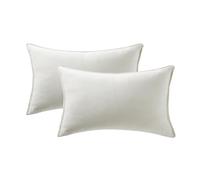 FDTERN Lot de 2 Housses de Coussin décoratives Blanc Ivoire 30 x 60 cm, Housses de Coussin Ultra-Douces en Daim synthétique, Housses de Coussin Unies pour canapé, Salon, Sofa, Chambre à Coucher