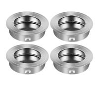 FDzkrtvm Poignées coulissantes encastrées en acier inoxydable | Utiliser pour: 4 poignées d'armoire de porte coulissante affleurantes en acier inoxydable plat de 35 mm