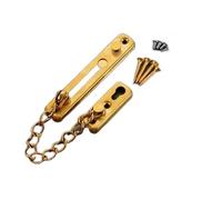 FDzkrtvm Serrure à chaîne pour portes de sécurité, Serrure à chaîne de porte en acier inoxydable, 2 pièces, presse ressort, vis verrouillage polie(Gold)