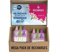 Febreze 3Volution Fleur De Lys Recharge Pour Désodorisant Électrique 4x, 3 Parfums En Alternance Pour Éliminer Les Odeurs