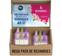 Febreze 3Volution Fleur De Lys Recharge Pour Désodorisant Électrique 4x, 3 Parfums En Alternance Pour Éliminer Les Odeurs