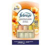 Febreze 3Volution - Recharge de parfum d'orchidée dorée - 20 ml - 3 parfums alternés - Lutte contre les odeurs