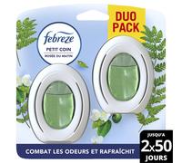 FEBREZE Désodorisant Diffuseur Duo Pack Petit Coin Anti-Odeurs Rosée du Matin 2 x 7,5 ml