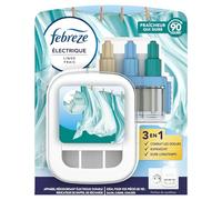 Febreze Kit De Démarrage Diffuseur Électrique Parfum Linge Frais, Prise + Recharge de 20ml, 3 Parfums en Alternance, Combat les Odeurs et Rafraîchit Jusqu'à 90 Jours