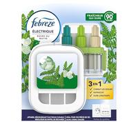 Febreze Kit De Démarrage Diffuseur Électrique Parfum Rosée du Matin, Prise + Recharge de 20ml, 3 Parfums en Alternance, Combat les Odeurs et Rafraîchit Jusqu'à 90 Jours