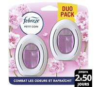 Febreze Petit Coin, Désodorisant WC En Continu (7.5ml x2), Parfum Fleur Naissante, Combat Les Odeurs, Fraîcheur Jusqu'à 50 Jours