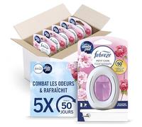 Febreze Petit Coin, Désodorisant WC En Continu (7.5ml x5), Parfum Fleur Naissante, Combat Les Odeurs, Fraîcheur Jusqu'à 50 Jours