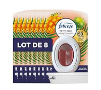 Febreze Petit Coin Désodorisant WC jusqu'à 50 jours Fruits Exotiques x8 | En continu (7.5ml). Combat les odeurs. Fraîcheur jusqu'à 50 jours.
