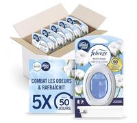 Febreze Petit Coin, Désodorisant WC En Continu (7.5ml x5), Parfum Pureté de Coton, Combat Les Odeurs, Fraîcheur Jusqu'à 50 Jours