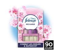 Febreze 3Volution Désodorisant Électrique Recharge 20 ML Fleur Naissante, 3 Parfums en Alternance Pour Éliminer Les Odeurs