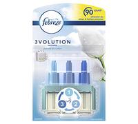 Febreze Recharges 3Volution pour Diffuseur Électrique, Pureté De Coton, Lot de 3