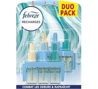 Febreze Recharges X2 Diffuseur Électrique Parfum Linge Frais (20ml) | 2 recharges (20ml, 3 parfums). Combat les odeurs et rafraîchit jusqu'à 90 jours.