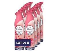 Febreze Spray Désodorisant (185ml x8), Parfum Thaï Orchidée, 2en1, Combat Efficacement Les Odeurs, Laisse Un Parfum Frais