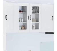 Fecpoo Armoire de cuisine blanche - 40 x 31 x 80 cm - En bois - Grande capacité de charge de 60 kg - Pour l'intérieur