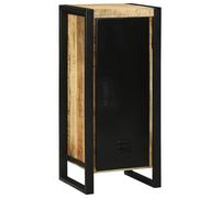 Fecpoo Armoire de salle de bain en bois massif Mango 40 x 35 x 90 cm Marron avec 2 étagères en bois - Meuble de salle de bain peu encombrant
