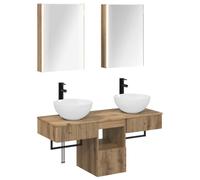 Fecpoo Armoire de salle de bain en chêne Artisan - 43 x 11,5 x 60,5 cm - Montage mural