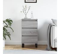 Fecpoo Buffet gris Sonoma en bois et métal - 40 x 35 x 70 cm - Meuble de salon moderne pour un rangement et une décoration élégants