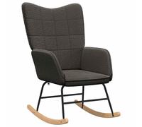 Fecpoo Fauteuil à bascule en tissu Sherpa gris foncé 61 x 78 x 93,5 cm, 110 kg