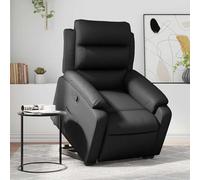 Fecpoo Fauteuil de relaxation avec aide au levage, en cuir synthétique, noir, 75 x 92,5 x 100 cm, pour personnes âgées et personnes à mobilité réduite
