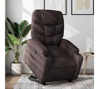 Fecpoo Fauteuil de relaxation avec aide au levage, tissu marron foncé, 74 x 89 x 100 cm, pour personnes âgées et personnes à mobilité réduite