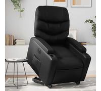 Fecpoo Fauteuil de relaxation électrique avec fonction debout et allongée - En cuir synthétique noir - 74 x 89 x 100 cm - Pour la maison