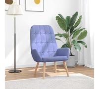 Fecpoo Fauteuil relax en tissu bleu jean | Fauteuil de relaxation ergonomique avec rembourrage en mousse, cadre en bois et métal, capacité de charge de 110 kg, 1 pièce, pour la maison et le bureau