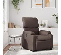 Fecpoo Fauteuil relax marron avec poignée latérale, cuir synthétique (60 % polyuréthane), hauteur d'assise 42-44 cm, max 110 kg, pour adulte