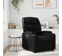 Fecpoo Fauteuil relax noir en cuir synthétique avec fonction inclinable manuelle jusqu'à 135°, 74 x 89 x 100 cm, 1 pièce, pour adulte