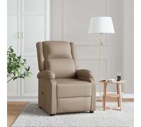 Fecpoo Fauteuil relax réglable sur 3 positions, cuir synthétique (60 % PU), marron cappuccino, 70 x 93 x 98 cm, idéal pour les adultes à la maison