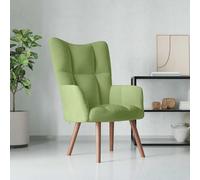 Fecpoo Fauteuil relax vert clair | Housse en velours (100 % polyester), rembourrage en mousse, largeur d'assise 47,5 cm, hauteur d'assise 40,5 cm, adulte