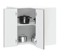 Fecpoo Kalmar Armoire de cuisine d'angle suspendue - Beaucoup d'espace de rangement - Montage mural - En bois - 57 x 57 x 60 cm - Pour cuisines modernes