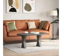 Fecpoo Lot de 2 pieds de table basse en forme de X en acier revêtu par pulvérisation - Anthracite - 28 x 42-43 cm - Avec vis M5 - Stable et réglable en hauteur - Pour salon
