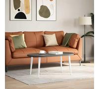 Fecpoo Lot de 4 pieds de table basse coniques avec nivellement en plastique, acier revêtu par pulvérisation, blanc, hauteur de 30 à 31 cm, convient pour la conception individuelle de la table basse